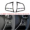 For BMW 1/2/3/4 Series F20 F21 F30 F32 F34 Carbon Fiber Steering Wheel Button Frame Trim Cover Car Interiors Decoration Sticker