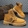 Модные Высококачественные Ботинки в Британском Стиле Ретро для Мужчин Нескользящие Прочные, Модные Ботинки на Толстой Подошве для Рабочей Одежды, Увеличивающие Рост Ботас