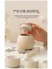 Beige Airtight Ceramic Tea Canister for Black, Pu-erh, Longjing Tea - Small, Moisture-Proof Storage Container