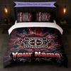 Bayer Leverkusen Football Custom Name Text Bedding Set 1 Duvet Cover+2 Pillowcases Soccer Logo Personalized Gift For Special Occasion Bedroom Decor