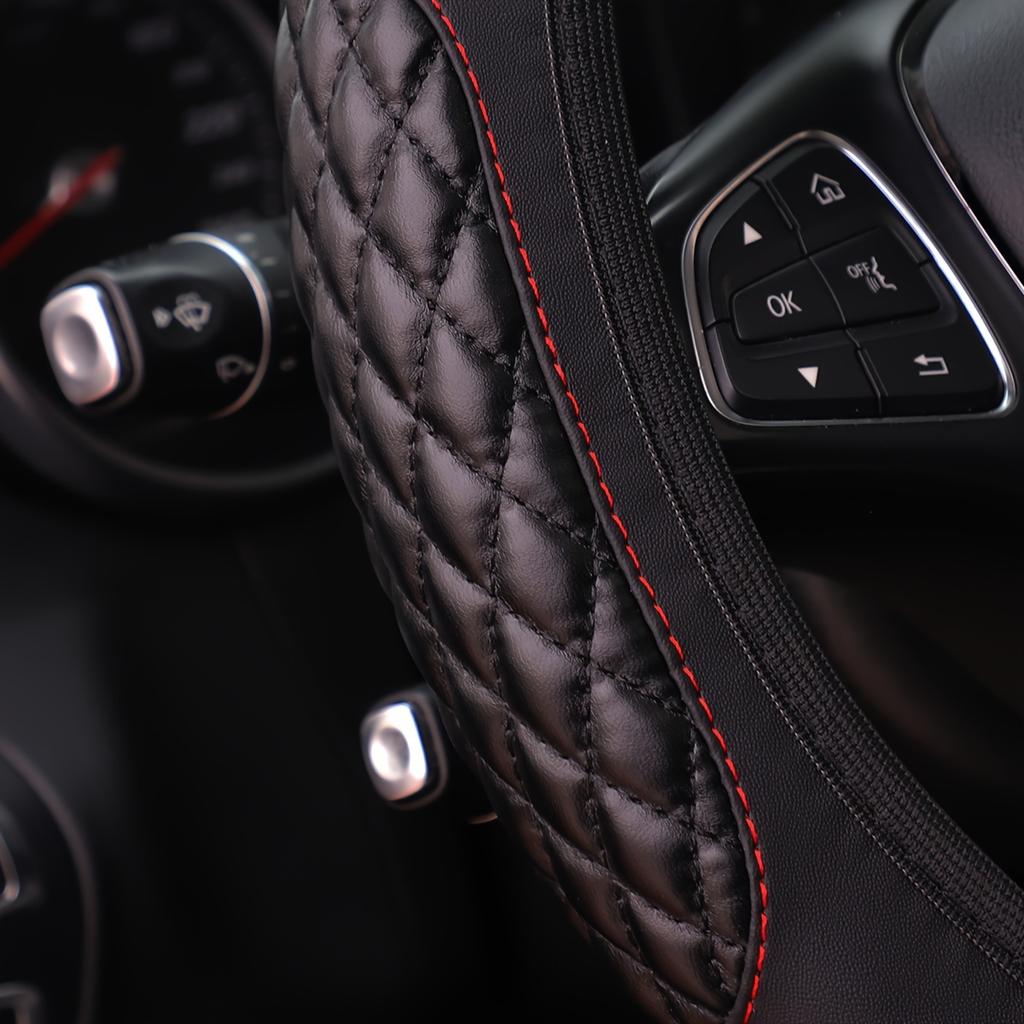 1 шт. Новый чехол на руль автомобиля, двухцветный шестицветный кожаный без внутреннего кольца, популярный всесезонный универсальный чехол на руль