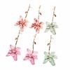 Zinc Zinc Alloy Floral Pendant Earrings with Leaf Stalk Stud Earrings Enamel Flower Drop Earrings  Vacation