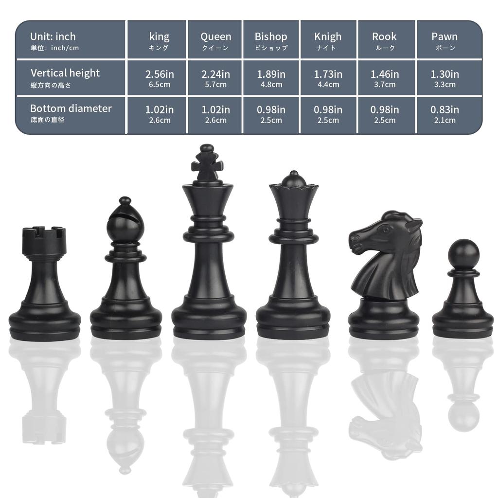 Andux Foldable Magnetic Chess Board Game Set Chess and Checkers 3212 2-In-1 CXYXQ-02 (L)