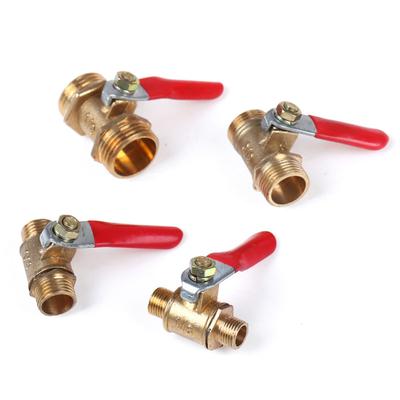 Латунный шаровой клапан 1/8" 1/4" 3/8" 1/2" от мужчины к мужской резьбе Bsp с ручкой
