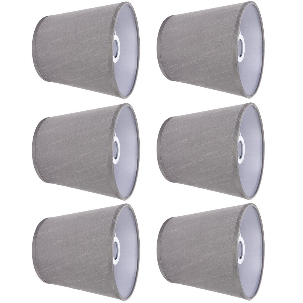 6PCS Simple Lamp Shades Modern Cloth Art Lampshade for E14 Screw Chandelier Wall Lamp