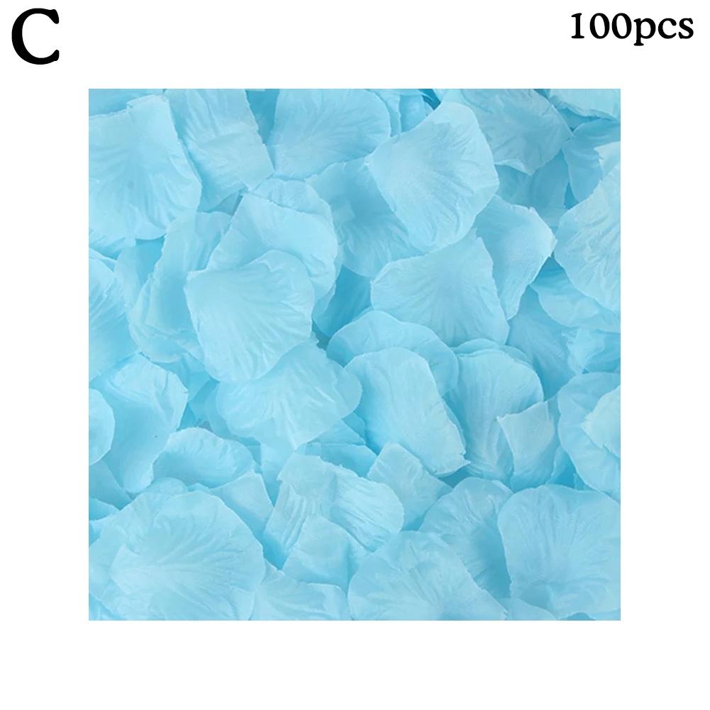 100 шт. искусственные лепестки роз, красочные красные, белые, золотые лепестки роз, цветы для романтической свадьбы, Дня святого Валентина, вечеринки, украшения