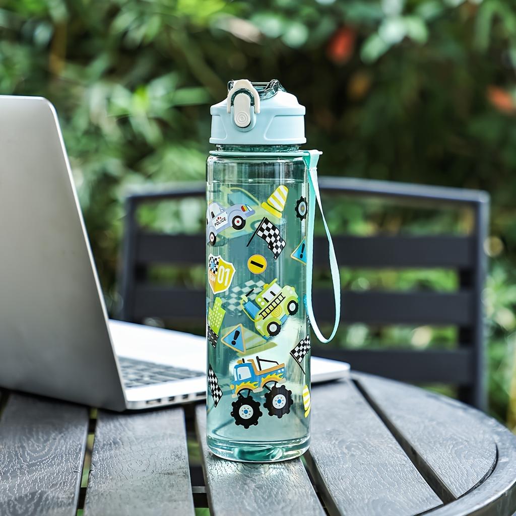 1 шт. мультяшная чашка с соломинкой высокой ценности, милая студенческая чашка для воды, портативная для кемпинга на открытом воздухе и пикников, большой вместимости