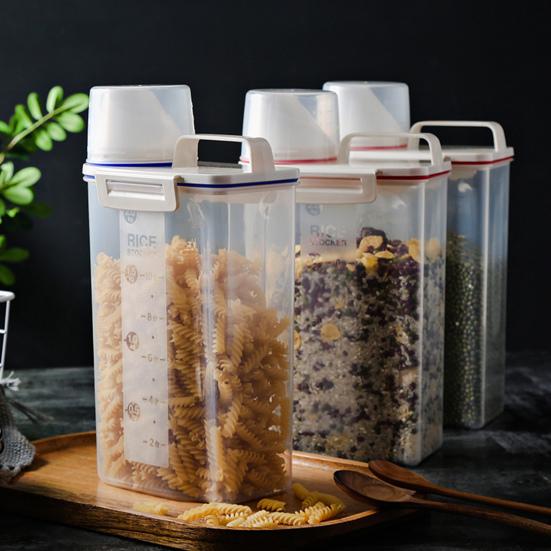 Портативный ящик для хранения зерна и риса, герметичный влагостойкий кухонный контейнер