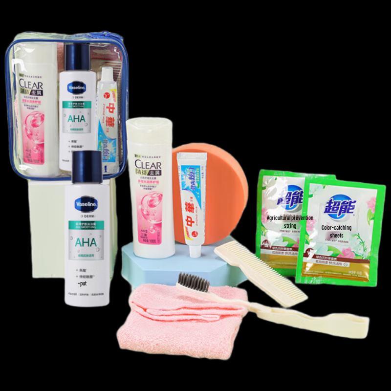 Прозрачный мужской дорожный туалетный набор