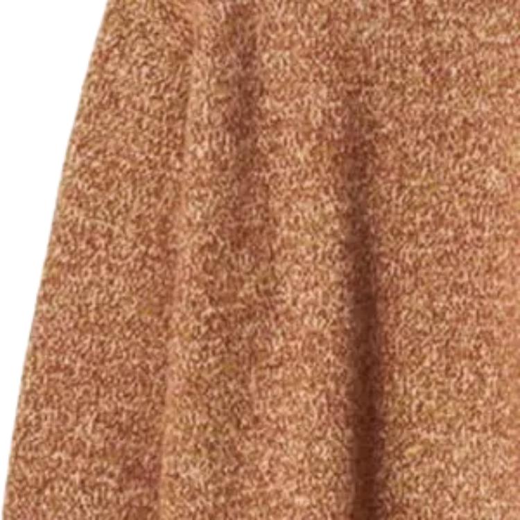 Uniqlo Коллаборация Jw Anderson Осень/Зима 23 Круглый вырез Пуловер Меланж Длинный рукав Вязаный свитер Унисекс свитер Коричневый 461070-26