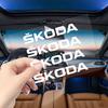 4 шт. наклейки на дверные ручки автомобиля, наклейки на шины и зеркала заднего вида для Skoda Octavia Superb Rapid Kodiaq Karoq Fabia Kamiq Roomster Citigo