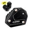 New For HONDA CBR650R CB650R CB 650R CBR 650 R -2023 Motorcycle Accessories Kickstand Side Stand Enlarge Pad Free Valve Caps