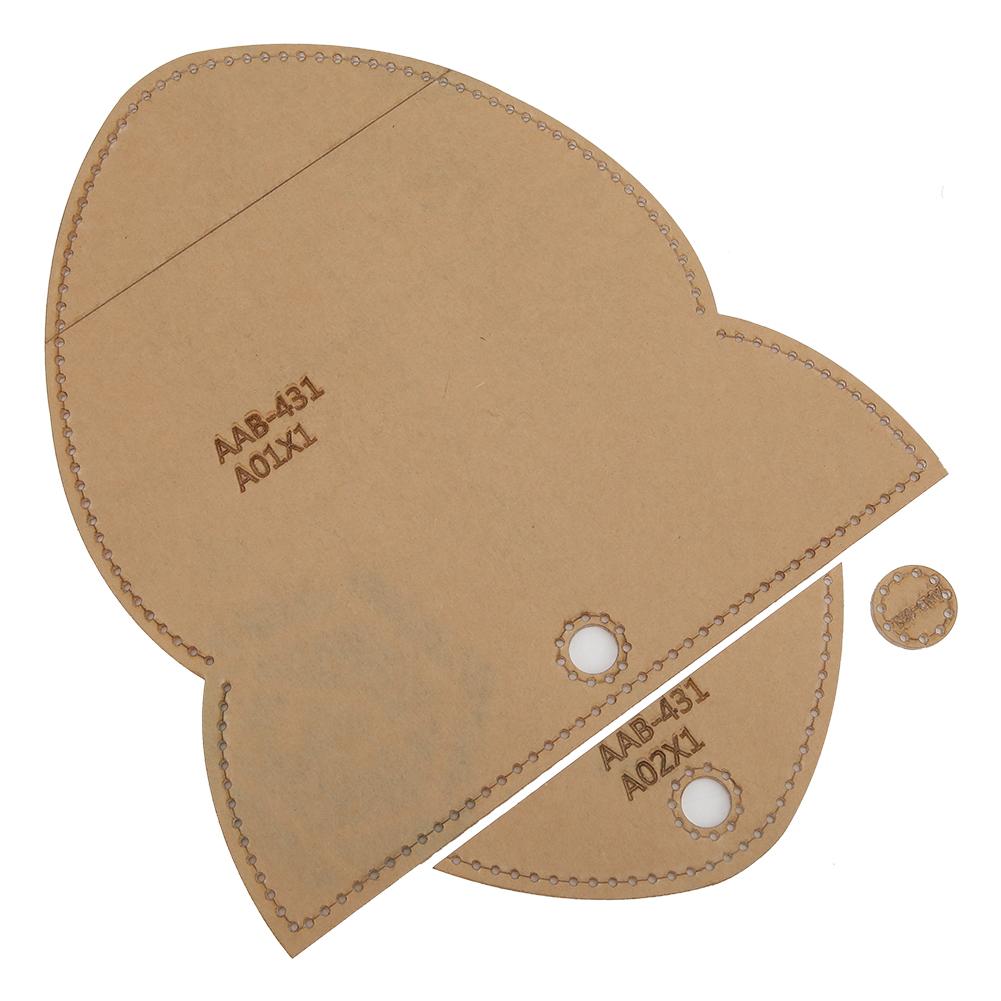 Hand Made Leather Template Set Transparent Acrylic Mouse Case Craft Tool