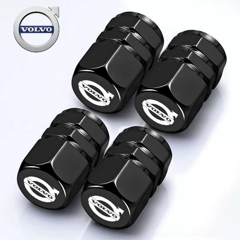 dwrzs5 For Volvo 4Pcs Car Wheel Valve Air Core Cap Auto Tire Accessories For Volvo XC60 EX30 XC40 S60 S90 V60 XC90 V40 V50 V70 V90 EX90