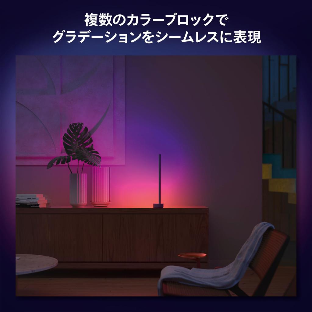 Philips Hue Smart Light Настольная лампа черного цвета Philips Hue Gaming Light Светодиодная подсветка, совместимая с Alexa Многоцветная подсветка с 16 миллионами цветов Цвет лампочки