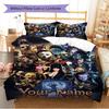 Name Custom Horror Themed Pattern Bedding Set Quilt Cover Pillowcase Home Decor Gift (1 * duvet cover + 2 * pillowcase, without core)