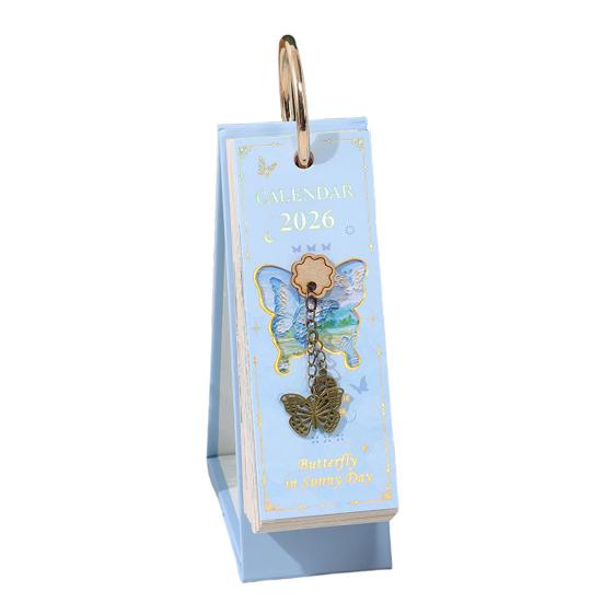 2026 Масляная пастель Настольный календарь Ежедневник Маркер событий Настольный календарь Декоративный Календарь на спирали для дома, офиса, школы