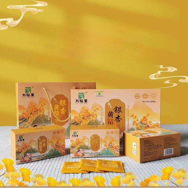 Ароматизированный чай Ginkgo Huangjing - 3 г * 20 пакетиков * 3 маленькие коробки - Насыщенный мягкий вкус