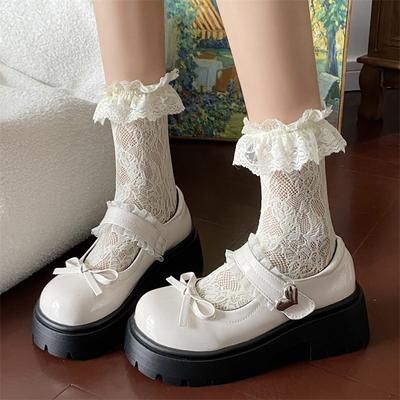 Модные лоферы на толстой подошве для женщин 2024 года, новые туфли в британском стиле в стиле «Лолита», милые туфли Мэри Джейн в стиле колледжа в стиле ретро, однобортные туфли JK