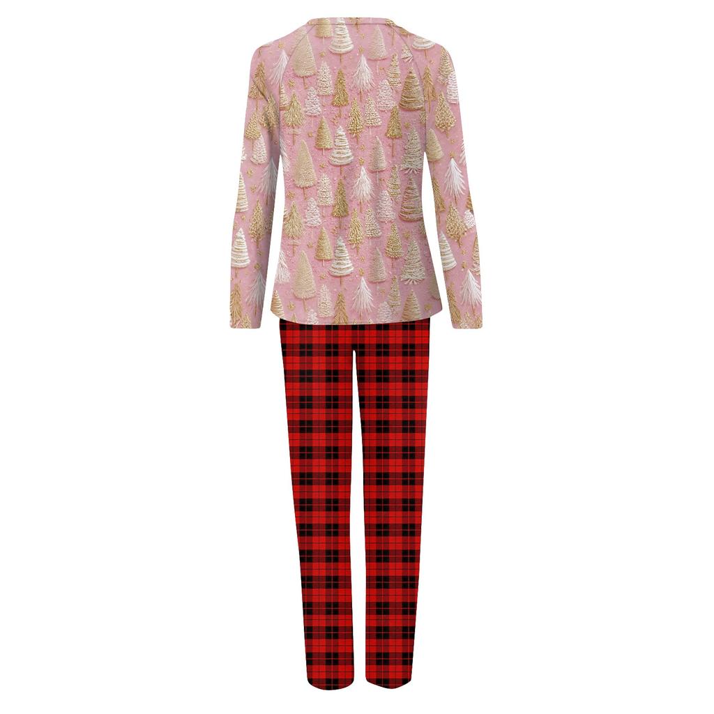 Комплект из топа и брюк с рождественскими принтами для всей семьи Одинаковые комплекты для всей семьи