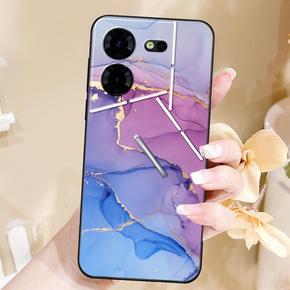 Case For Tecno Pova 5 Pro Coque TPU Soft Silicone Fashion Phone Funda For Tecno Pova 5 Cute Bumper Back Cover Cool Capa Marble