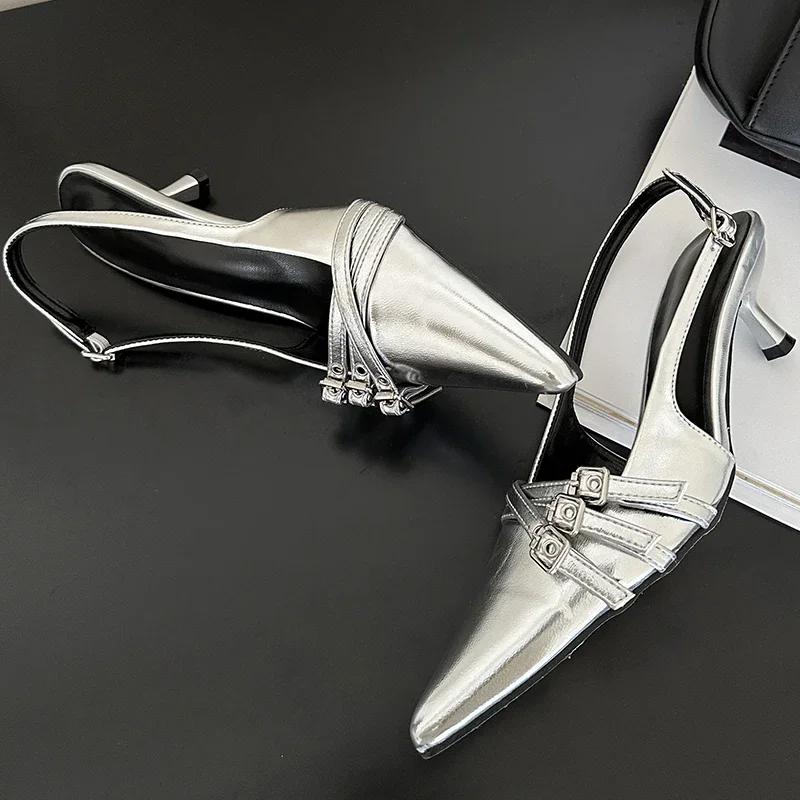 2024 Summer New Fashion Women Comfortable Pointed Casual Low Heel Sandals