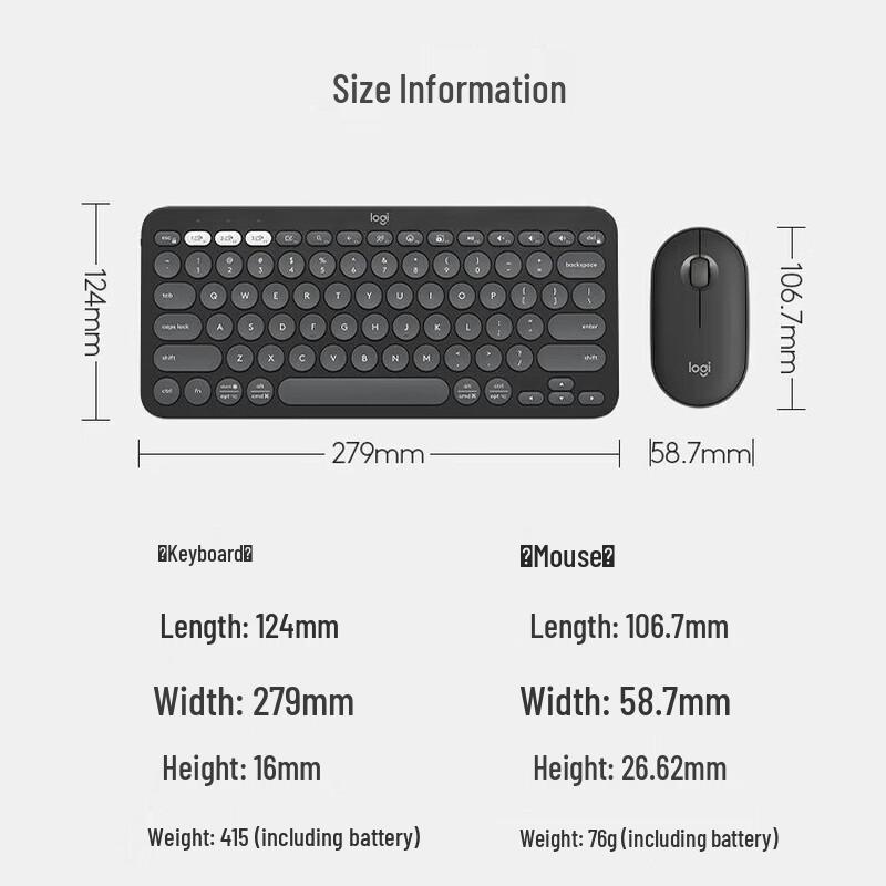 Logitech PEBBLE 2 COMBO Беспроводной набор клавиатуры и мыши