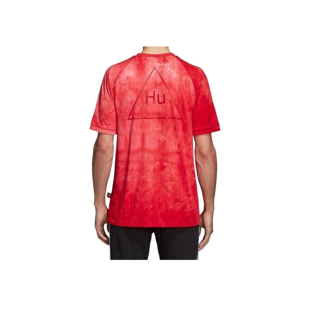 Adidas Оригинальная толстовка Pharrell Williams Hu Holi Scarlet в полоску, удобная футболка с коротким рукавом, мужские топы CW9101