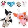 Animal Shape Plush Dog Toy Squeaky Pet Chew Toy Small Large Dogs Bite Resistant Teeth Cleaning Puppy Teething Aid Durable Play