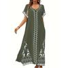 2025 Ethnic Beach Vacation Short-Sleeve Arabic Robe Dress