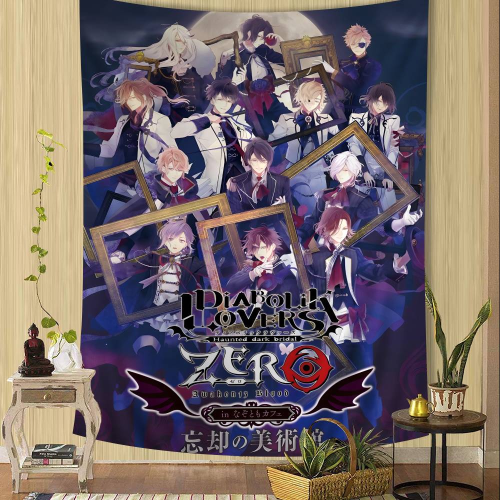 Видеоигра DDiabolik LLovers Красочный Гобелен Настенное Полотно Подвесной Таро Хиппи Настенные Ковры Комнатное Искусство Домашний Декор