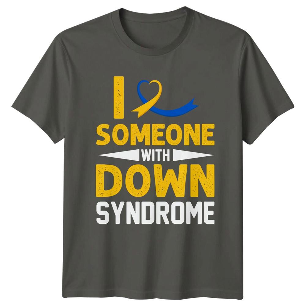 I Love Someone With Down Syndrome Awareness Ribbon TShirt