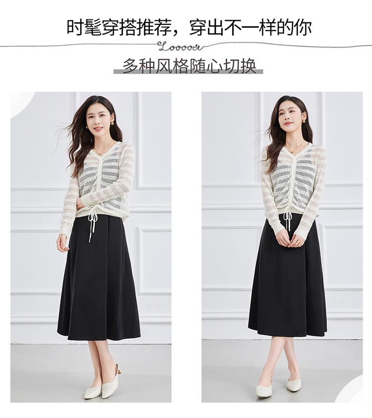 Hollow knit sweater for spring fashion, age reduction, casual, versatile women's top