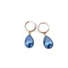 New Trendy Blue Drop Shape Imitation Pearl Drop Earrings for Women Fashion Zircon Earring Jewelry Party Accessories