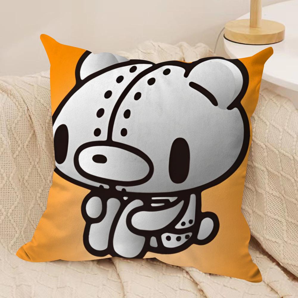 Cartoon G-gloomy Bear Cushion Cover Soft Plush Fabric Double-Sided Printed Cushion Covers for All Seasons Home Decor