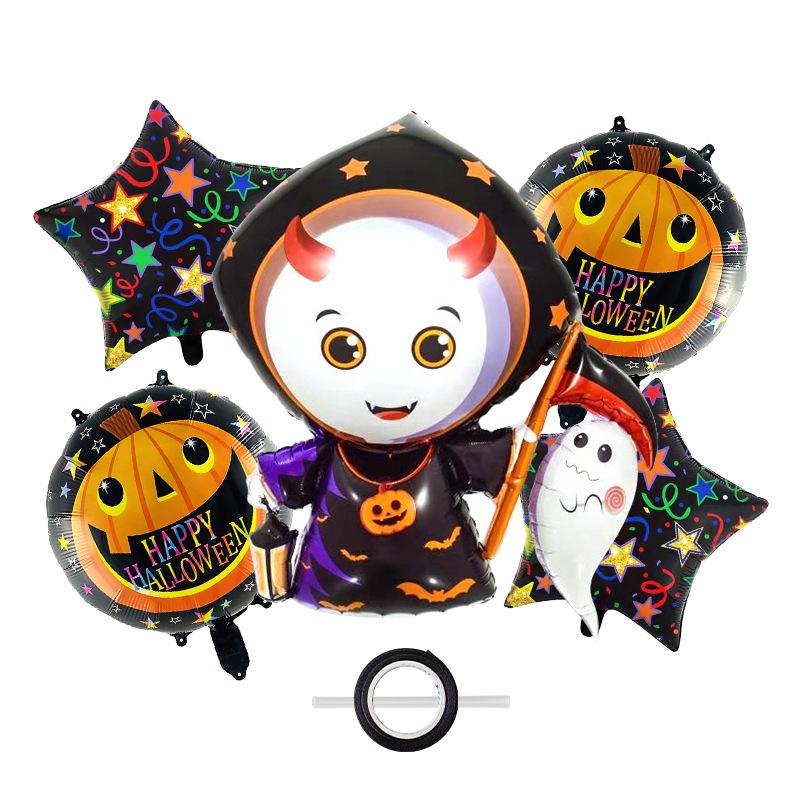 Хэллоуин Тыква Звезда Мумия Ведьма Вампир Паук Обвязка Воздушных Шаров для Бутылки Вина Декоративный Набор