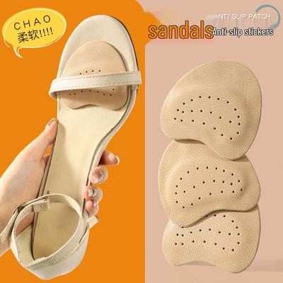 Подушечка под переднюю часть стопы из овчины: Утолщенная противоскользящая стелька для высоких каблуков, влагопоглощающая и против натирания, идеально подходит для лета.