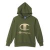 Parka Kids Long Sleeve Script Logo Hooded Shirt School Boys Khaki [Champion] CK-YS103