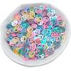 High Quality 7mm Jewelry Accessories Smiley Face Patch 1000pcs Phantom Color PVC Hollow Out Fashion Beaded Sequins