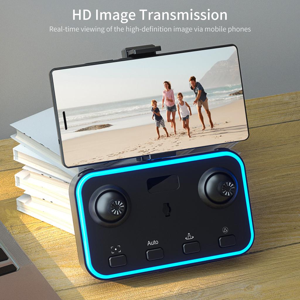 Мини-дрон с дистанционным управлением и двойной камерой Складной безголовый дрон 4K с оптическим позиционированием потока