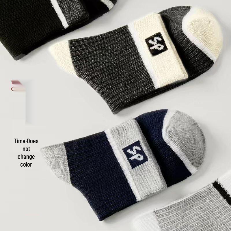 Мужские хлопковые носки до середины икры, влагоотводящие, устойчивые к запаху: Осенне-зимний спортивный стиль хай-топ