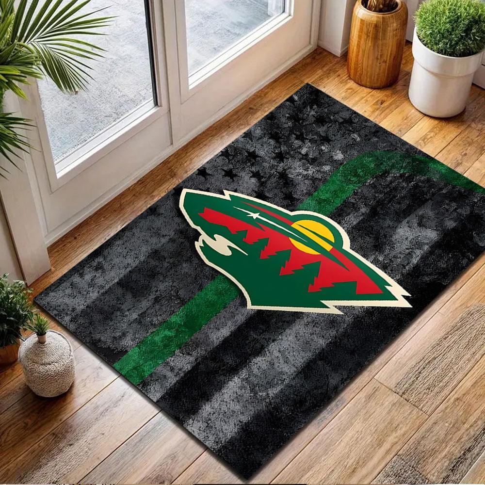 Wildlife Forest Silhouette Design Patterned carpet, non slip mat suitable for living room and bedroom sofas