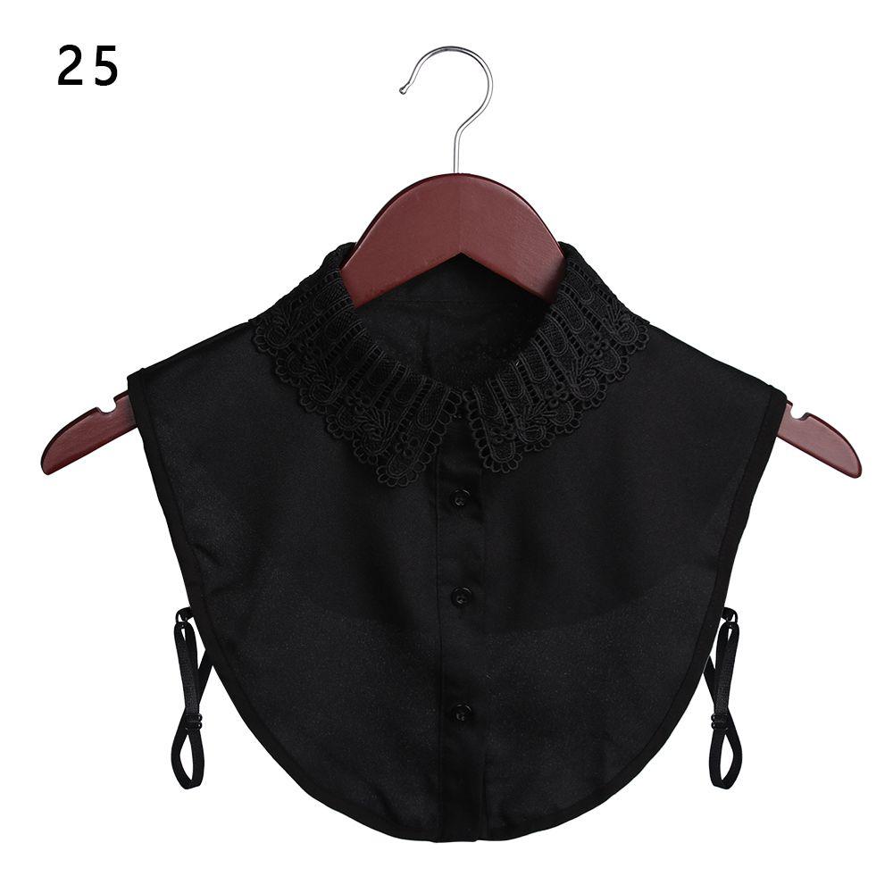 1pc Sexy Lace Fake Collar Shirt Shawl Flower Crochet Neckline Collars Women Detachable Collar Half Shirt Faux Collar Lace Fabric