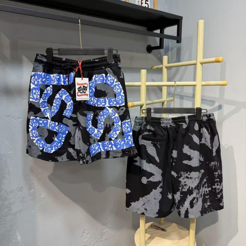 Mens Loose Fit Streetwear Shorts With Letter Print Cotton Blend Breathable Casual Pants Youth