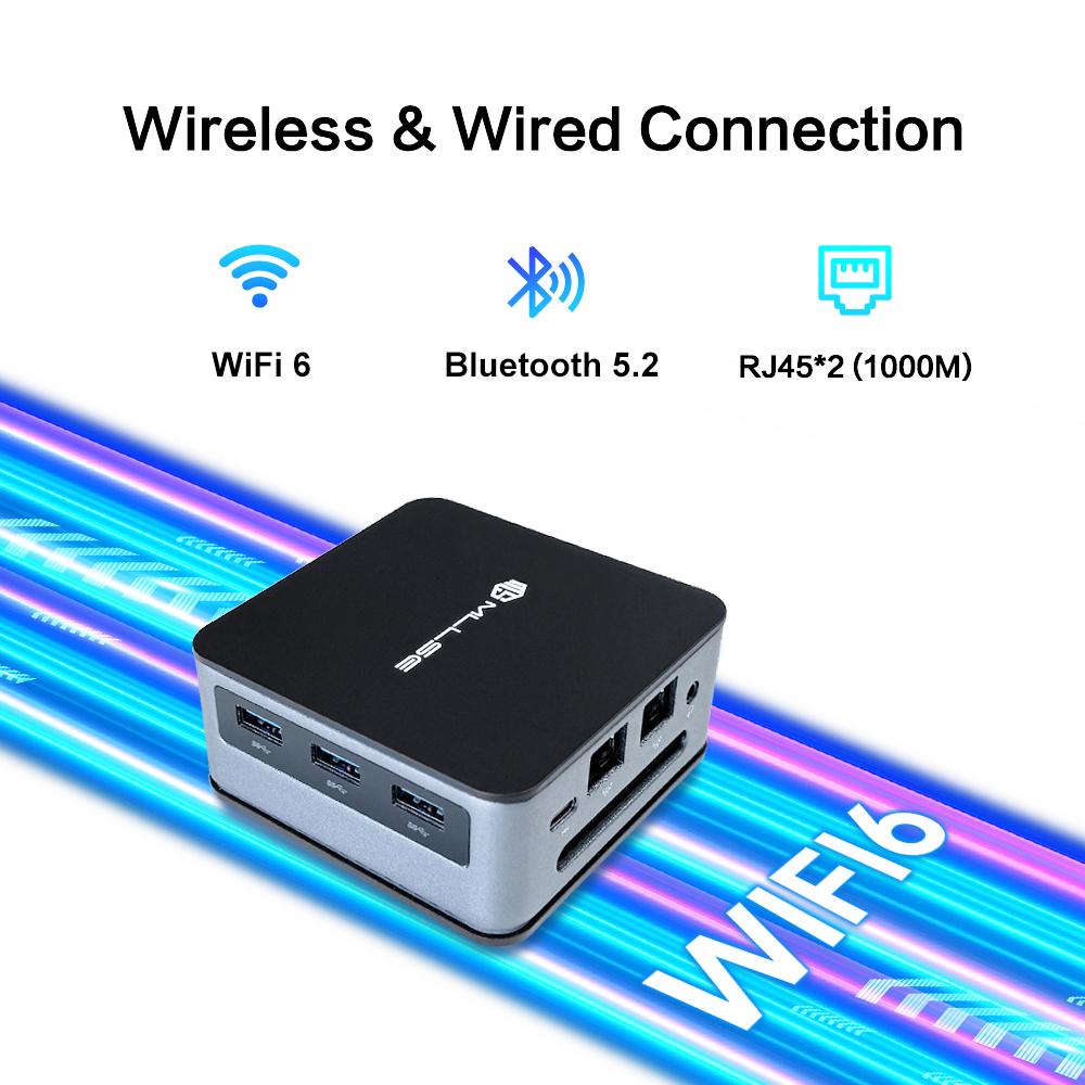 MLLSE G2 Mini PC Windows 11 Pro Alder Lake N100 Intel 12th 512GB ROM DDR4 12GB RAM WiFi 6 BT5.2 Desktop Computer Mini Pc Work
