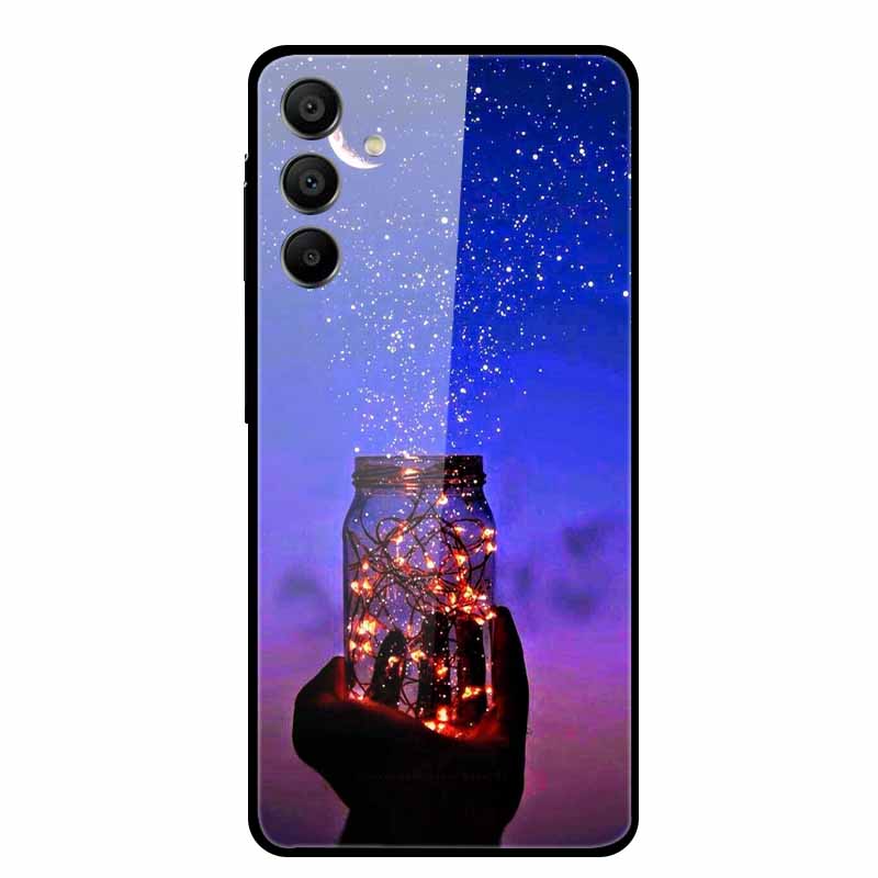 Закаленное Стекло Чехол для Samsung Galaxy A16 5G Задняя Крышка Жесткий Чехол для SamsungA16 Чехол для Телефона Fundas Крутой Защитный Милый Бампер
