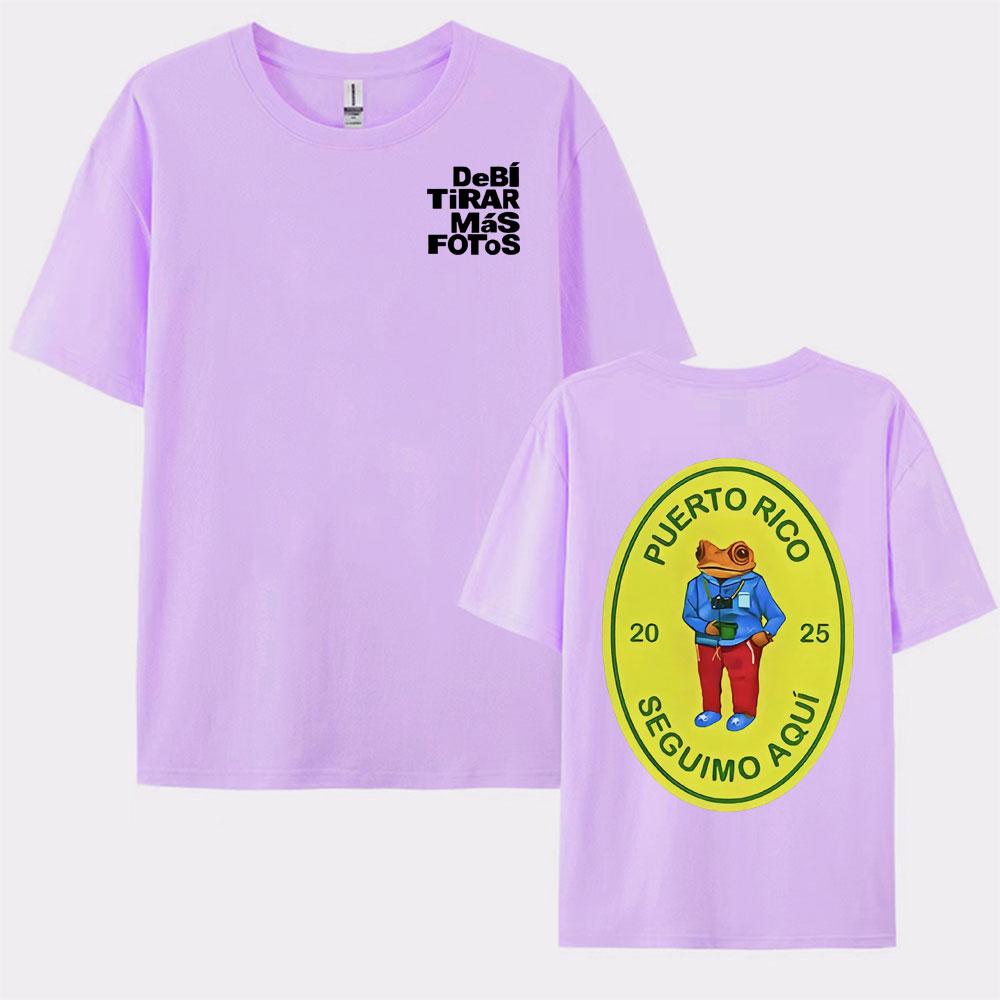 Rapper Bad Bunny Debi Tirar Mas Fotos DTMF Merch T Shirts Hipster High Street Vintage for Unisex Women Fashion100 Cotton Tshirt