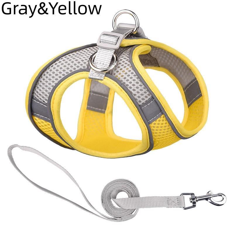 XS-L уличный дышащий жилет для прогулок с собаками, стильный нагрудный ремень, светоотражающая тяговая веревка, товары для домашних животных для маленьких и больших собак чихуахуа