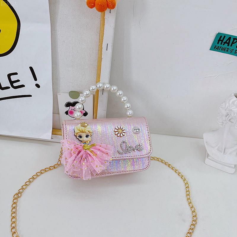 Trendy Breathable And Waterproof Mini Handheld Kids Shoulder Bag With Bow Design