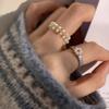 Niche Pearl Flower Drip Glaze Women's Ring 2023: Trendy Statement Index Finger Jewelry In Ins Style